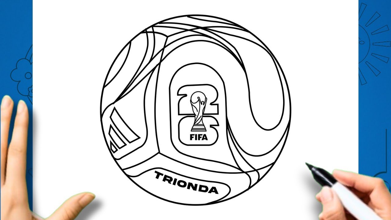 How to Draw FIFA World Cup 2026 Official Match Ball Easy