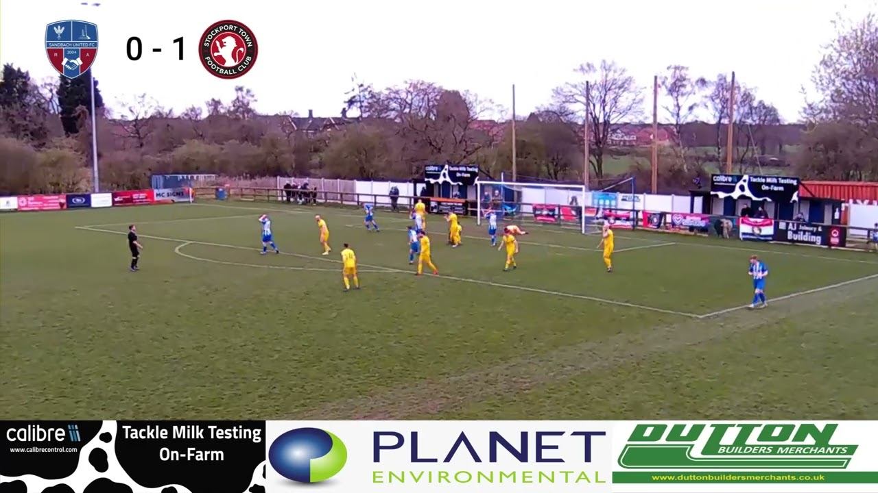 Sandbach United vs Stockport Town NWCFL Division 1 South 1st April 2023
