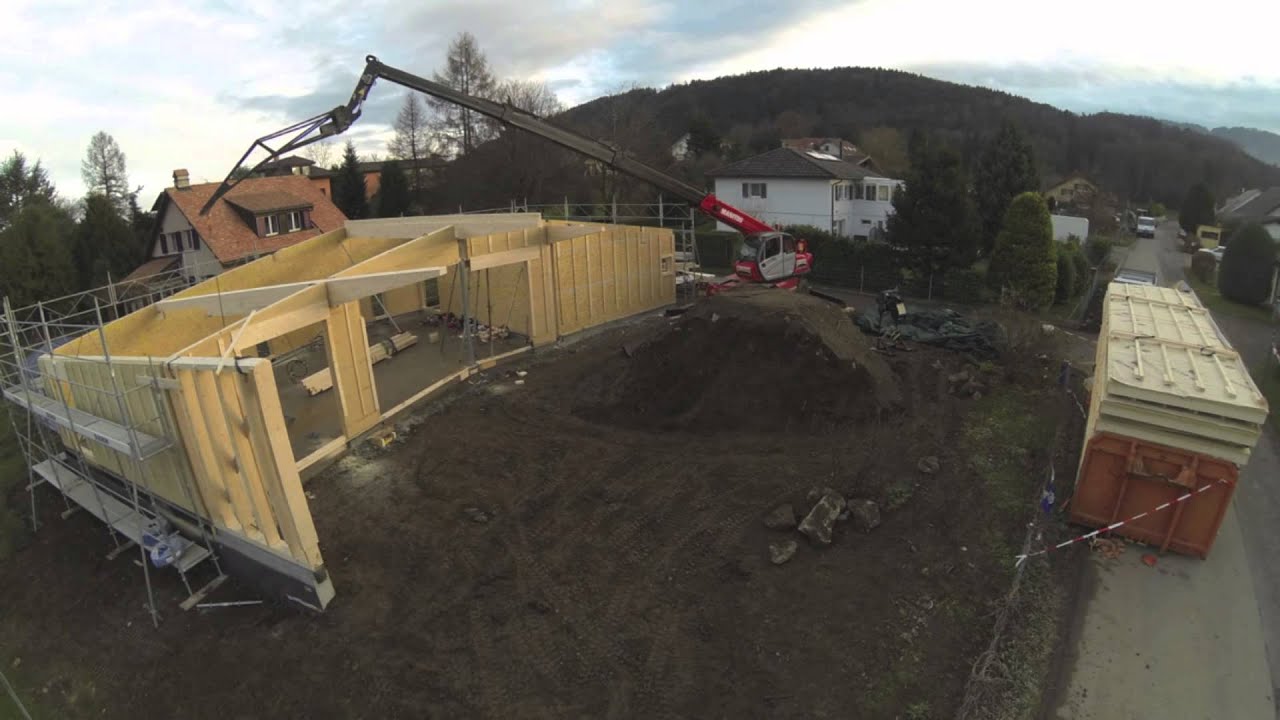 Time Lapse construction villa ossature bois