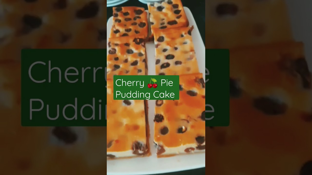 Cherry 🍒 Pie Pudding Cake Recipe Eggless 