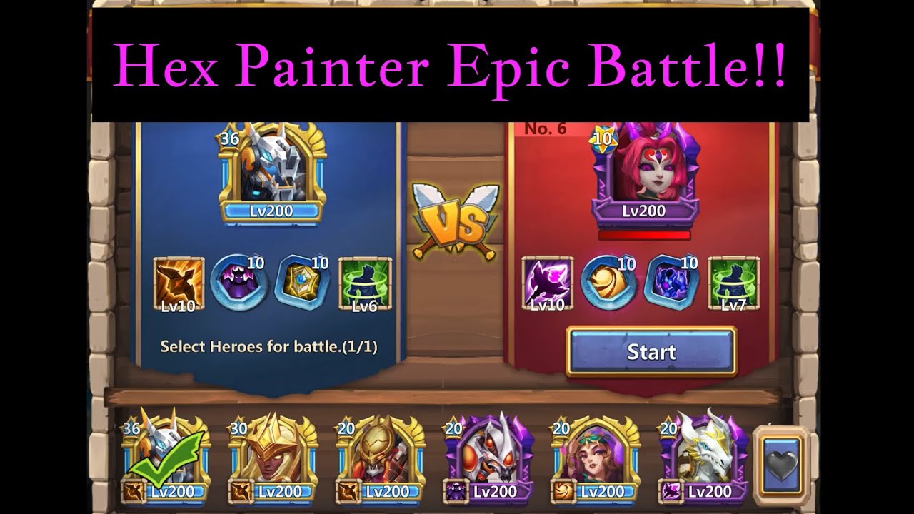 Castle Clash Hex Painter Epic Battle!!