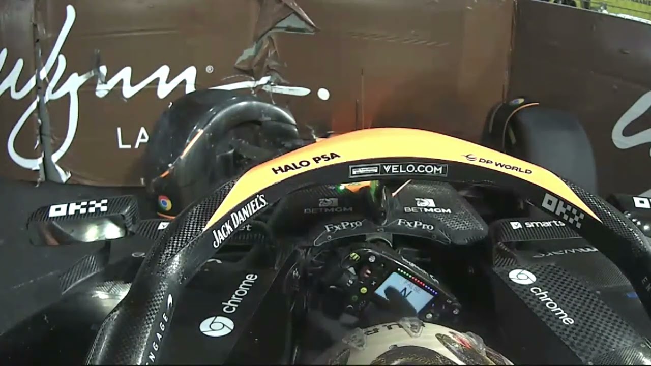 Lando Norris Crash Las Vegas 2023 (Full Onboard & Team Radio)
