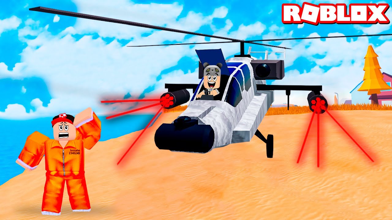 Kobra Helikopter Aldım!! Suçlular Kaçıyor - Panda ile Roblox Mad City