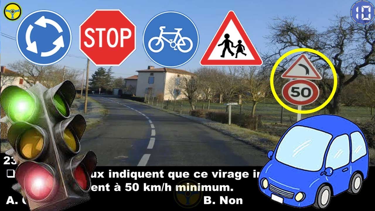 nouveau code de la route 🚦 permis de conduire France 2021 😍 test examen #10  @code_de_la_route