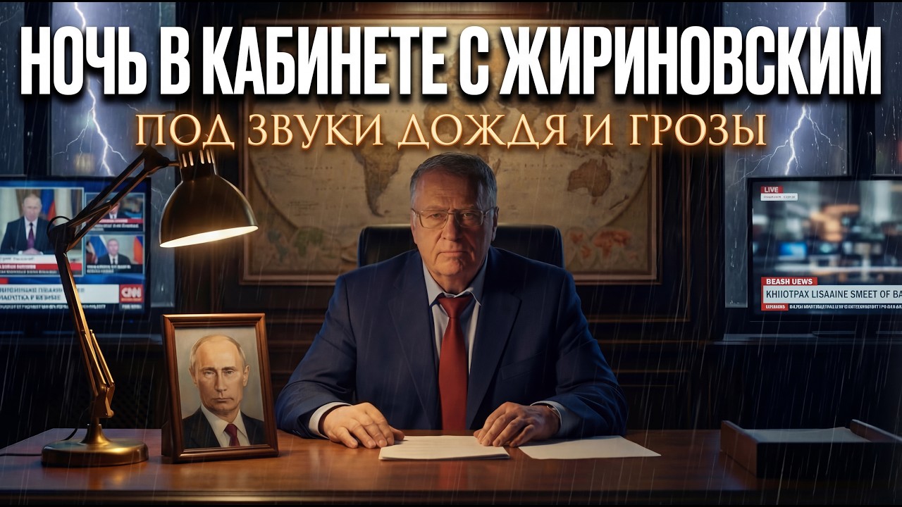 Ночь В Кабинете Жириновского Под Шум Грозы И Дождя (Атмосферная заставка) Политический ASMR