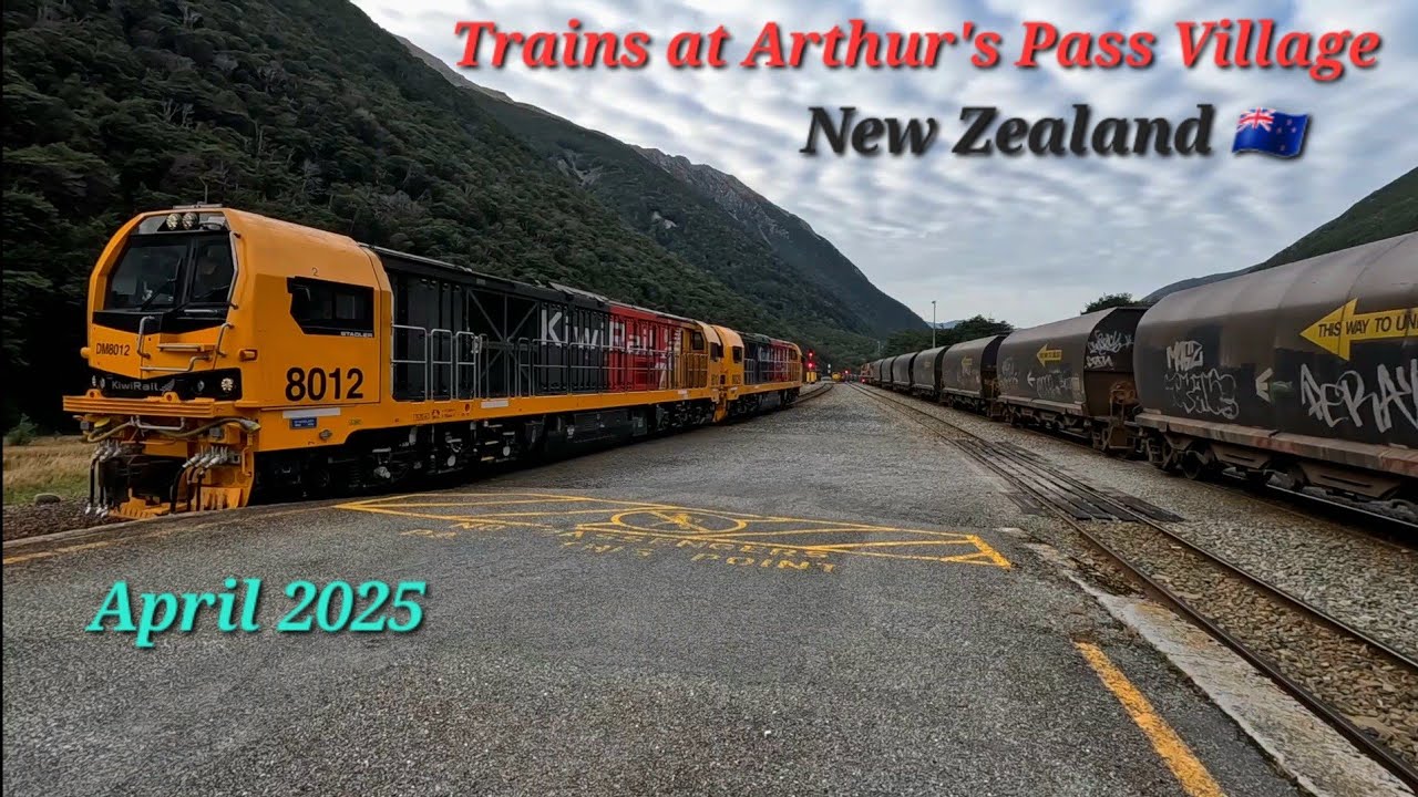 Trains at Arthur's Pass Village New Zealand 2025