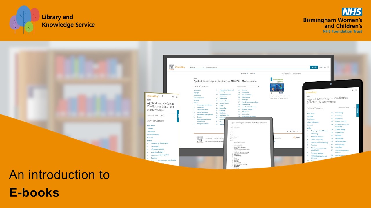 An introduction to your virtual library, e-books at BWC