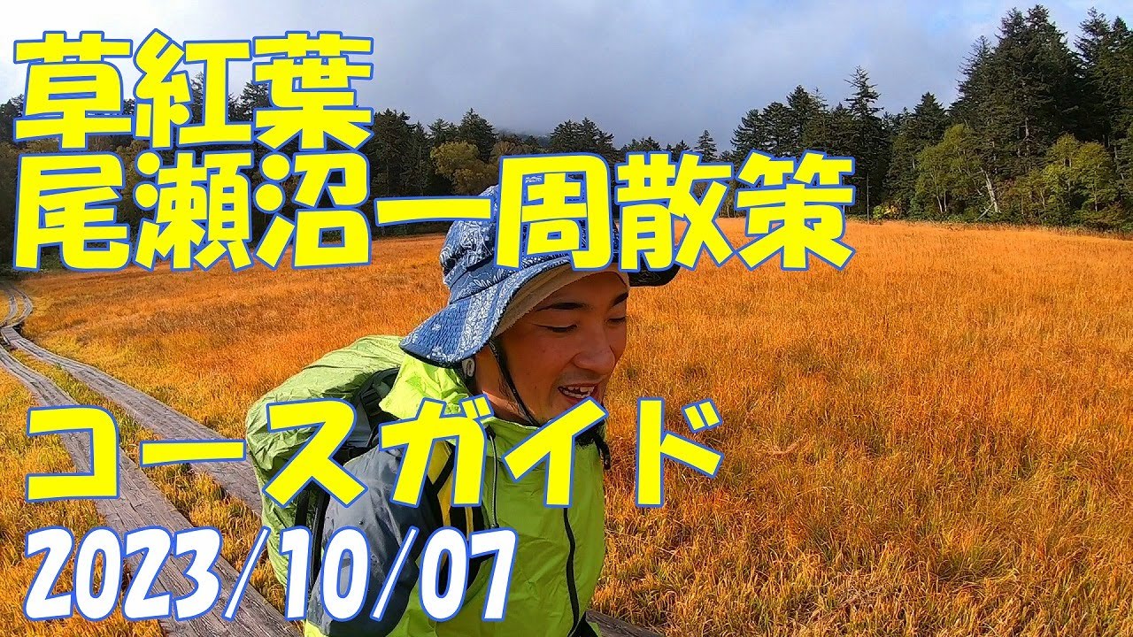 秋/草紅葉の尾瀬沼一周散策 最新コースガイド 三平峠 沼尻 燧ケ岳 初心者 ハイキング 散歩 木道 アクセス 地図 ペンションZAKOJI 長蔵小屋 産廃処理法違反 2023/10/7【GoPro