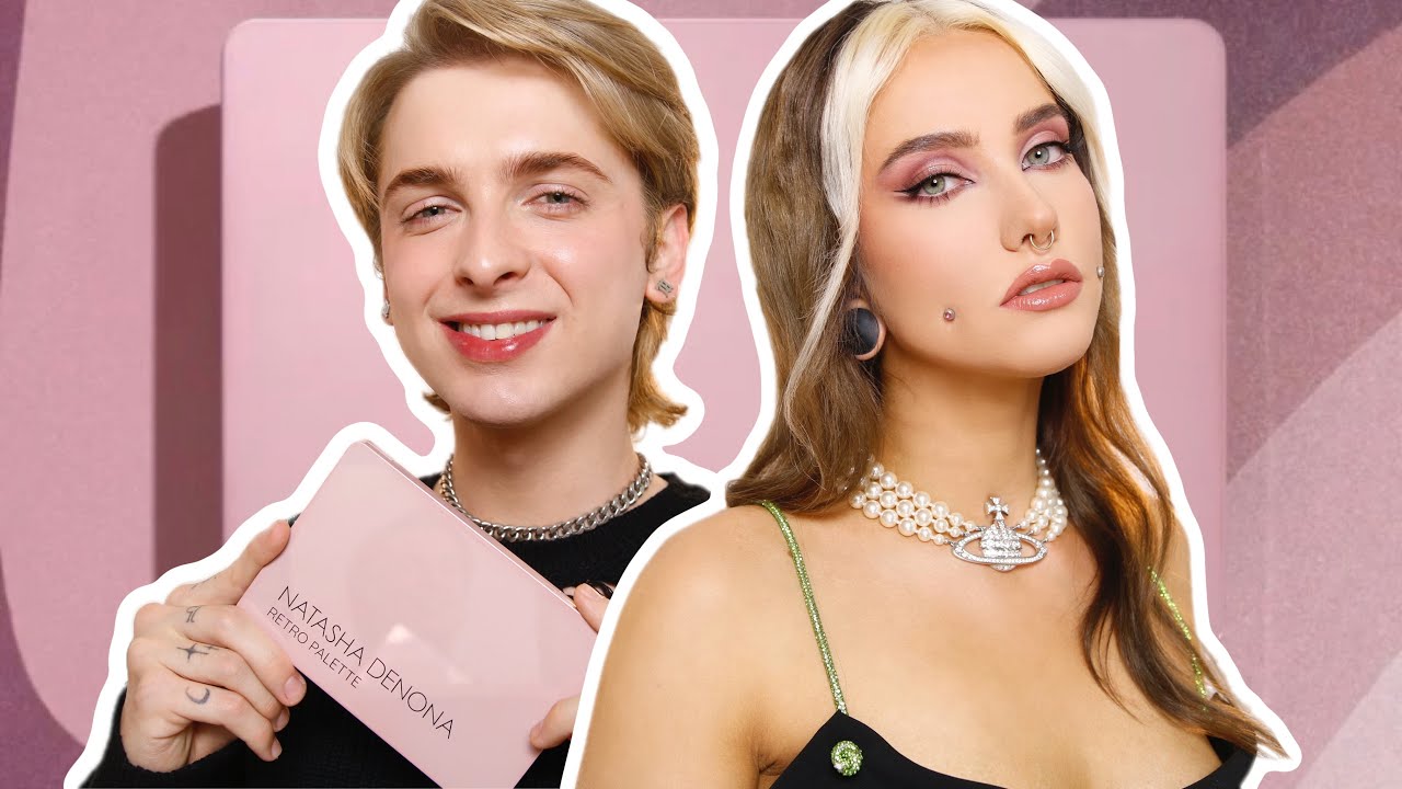 Retro Palette - Natasha Denona | Zobaczmy na co stać tę paletkę! Makijaż z Modelką | BeautyBoy