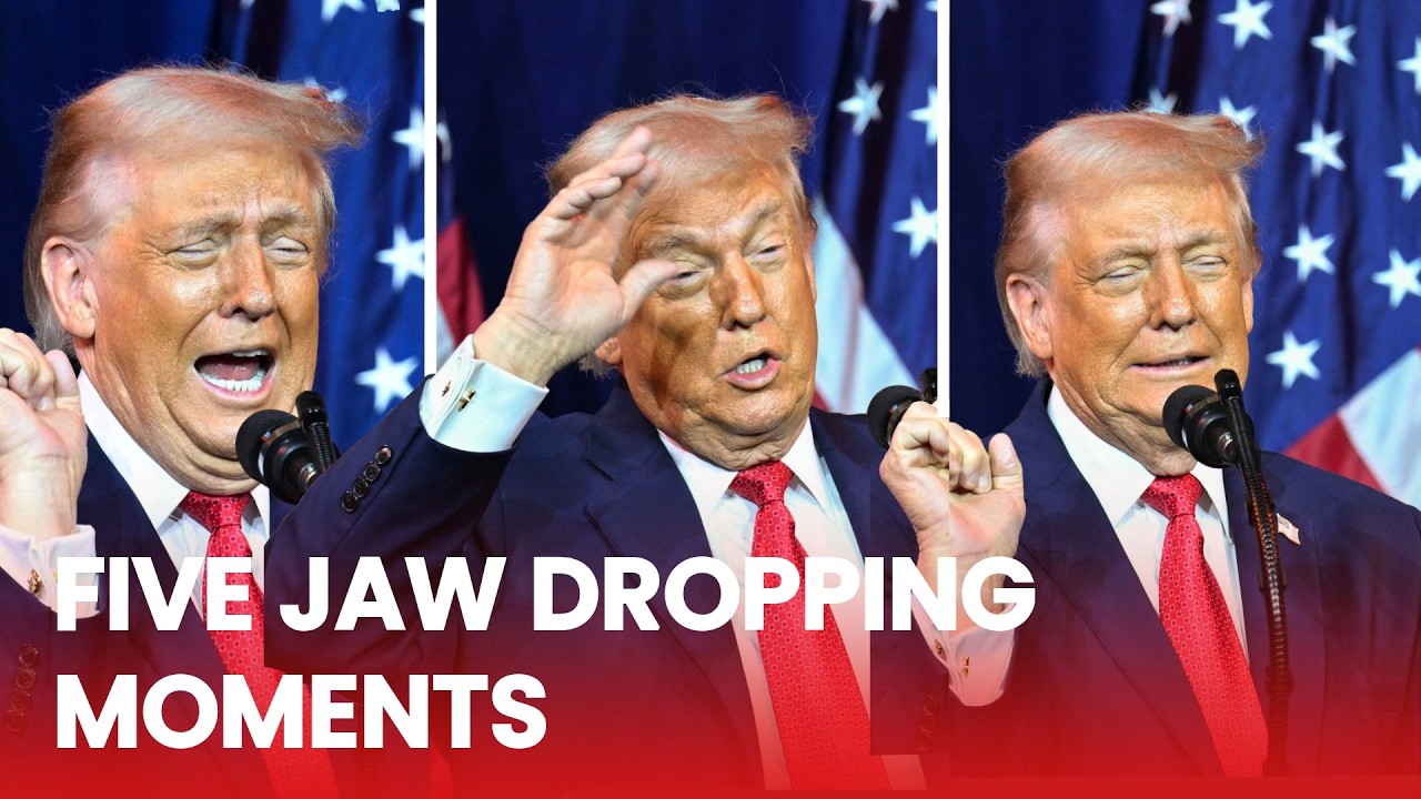 Trump’s speech goes completely OFF THE RAILS in bizare rant