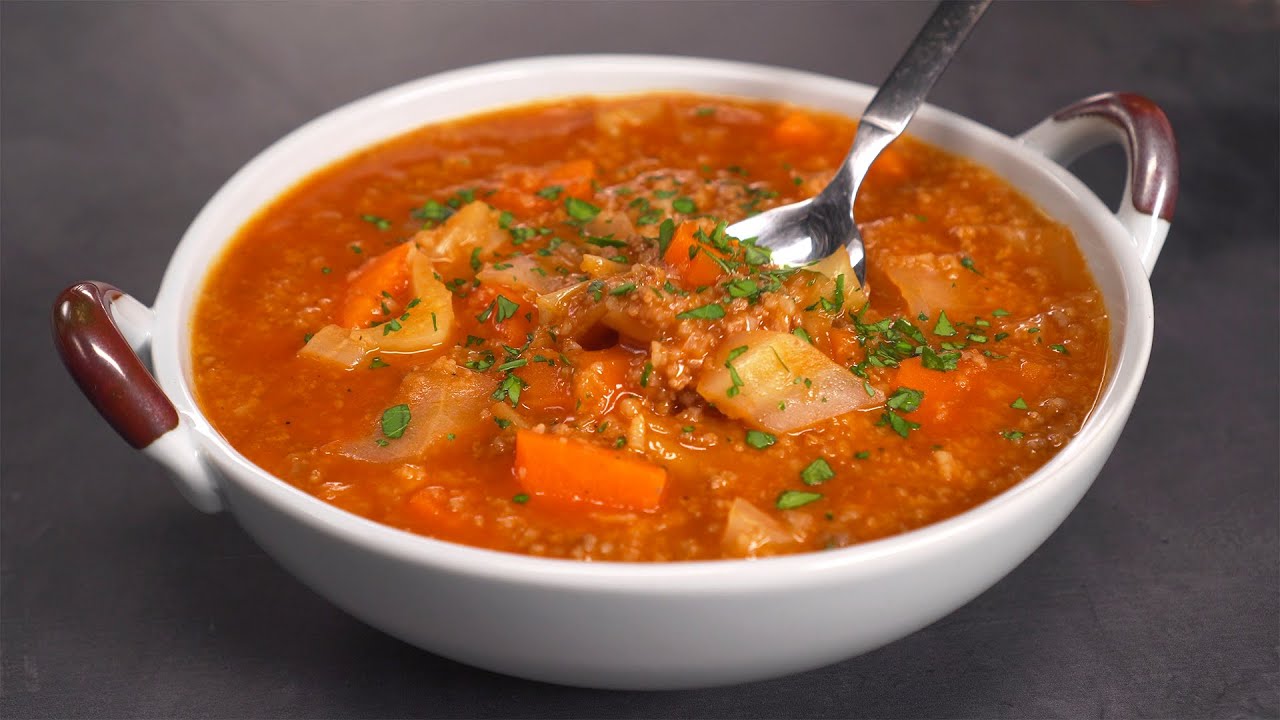 Cabbage Roll Soup. Recipe by Always Yummy!