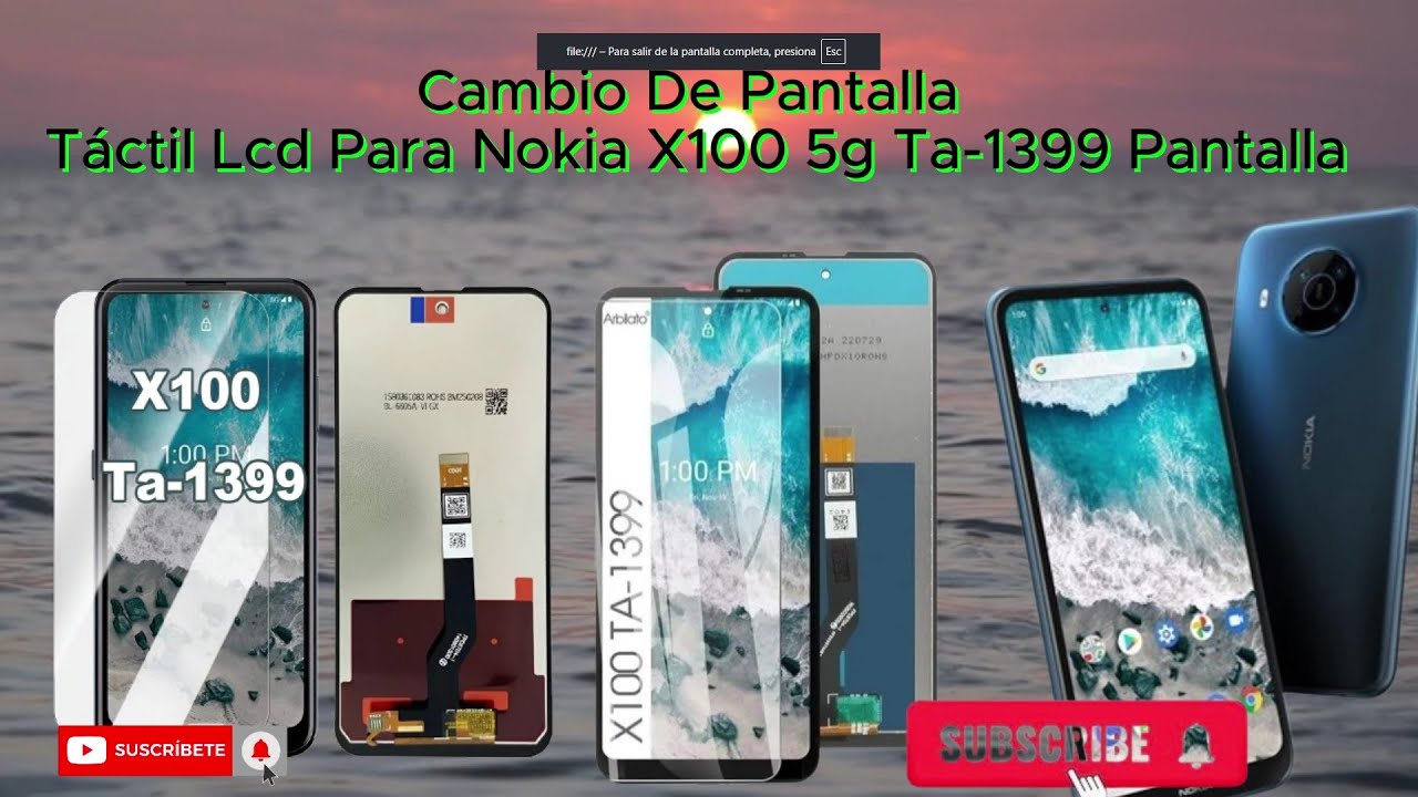 Cambio De Pantalla Táctil Lcd Para Nokia X100 5g Ta 1399 Pantalla