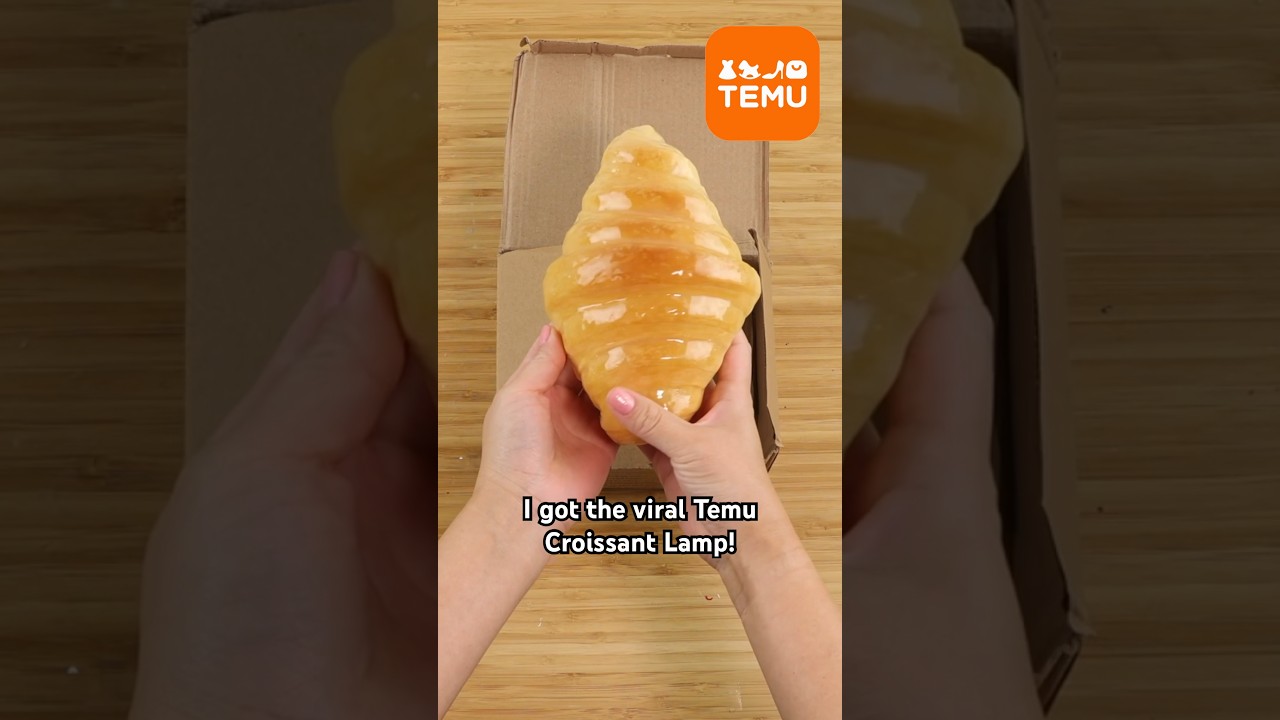 Is the viral Temu lamp a real croissant?! 🥐 #bread #funny #products #aliexpress #amazon #satisfying