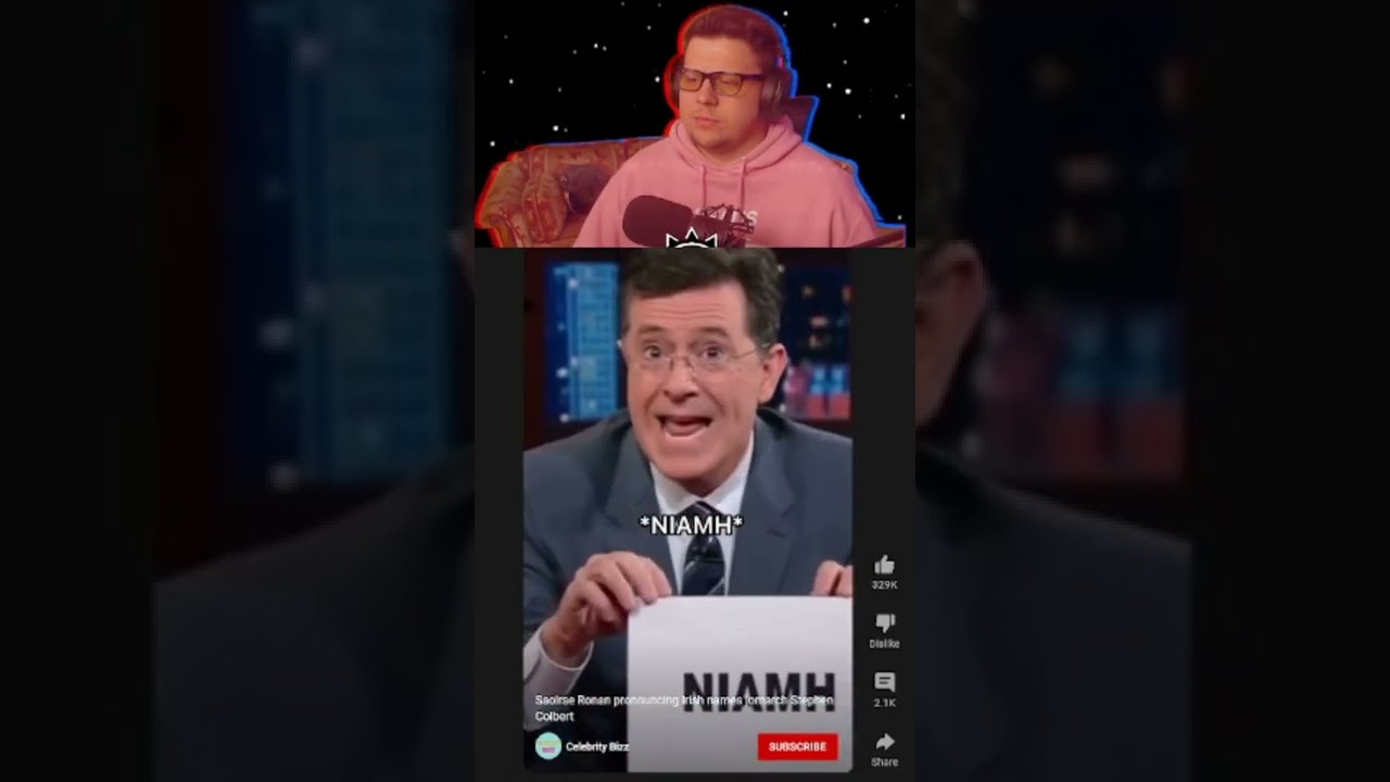 American Streamer Attempts To Pronounce Irish Names! #Accents #Ireland #Twitch #shorts