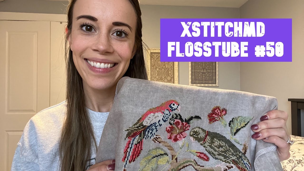 Xstitchmd: Flosstube #50 - TWO BIRD FINISHES, KNIT SHAWL FINISH, ADVENT PLANS & REPRODUCTION SAMPLER