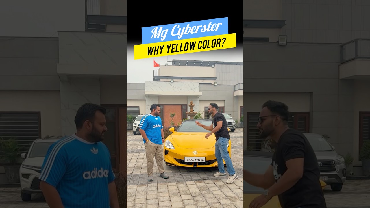 MG cyberster yellow color 👍 #adventure #shortsfeed #automobile #mg #mgcyberster #youtube #car