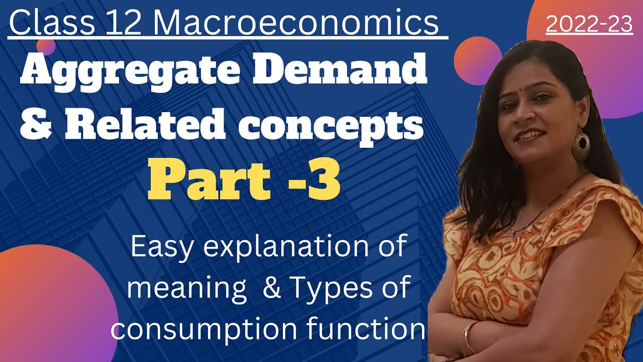 Aggregate demand & related concepts|consumption function|class 12|@Study scholars
