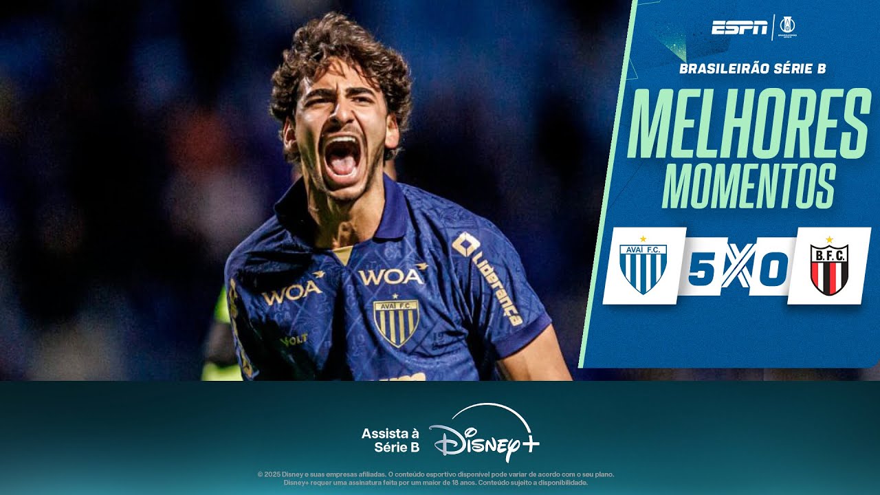 AVAÍ DÁ SHOW E GOLEIA O BOTAFOGO-SP POR 5 A 0 EM CASA NA SÉRIE B | Melhores Momentos