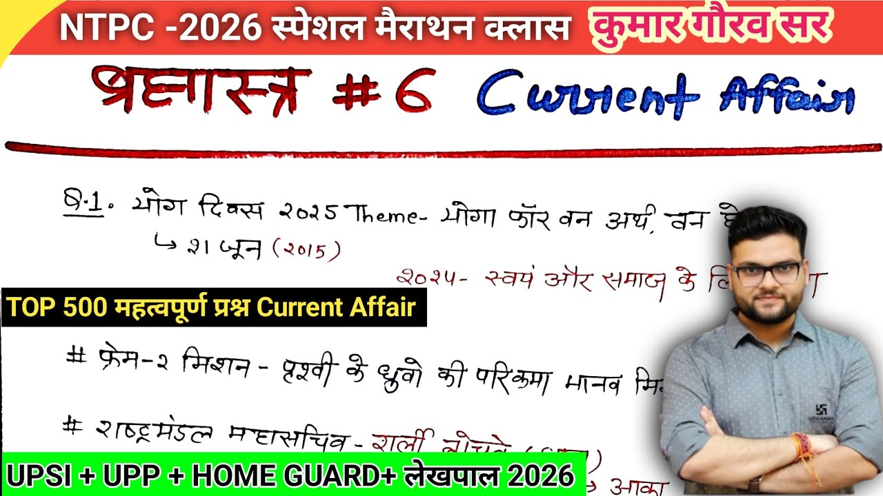 ब्रह्मास्त्र #6 | Current Affairs Question | kumar gaurav sir brahmastra | Railway ntpc kumar gaurav