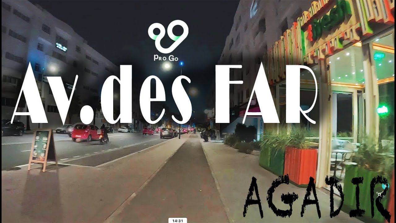 جولة رائعة بشارع الجيش الملكي أكادير / Une magnifique promenade le long de l'avenue du Roi à Agadir