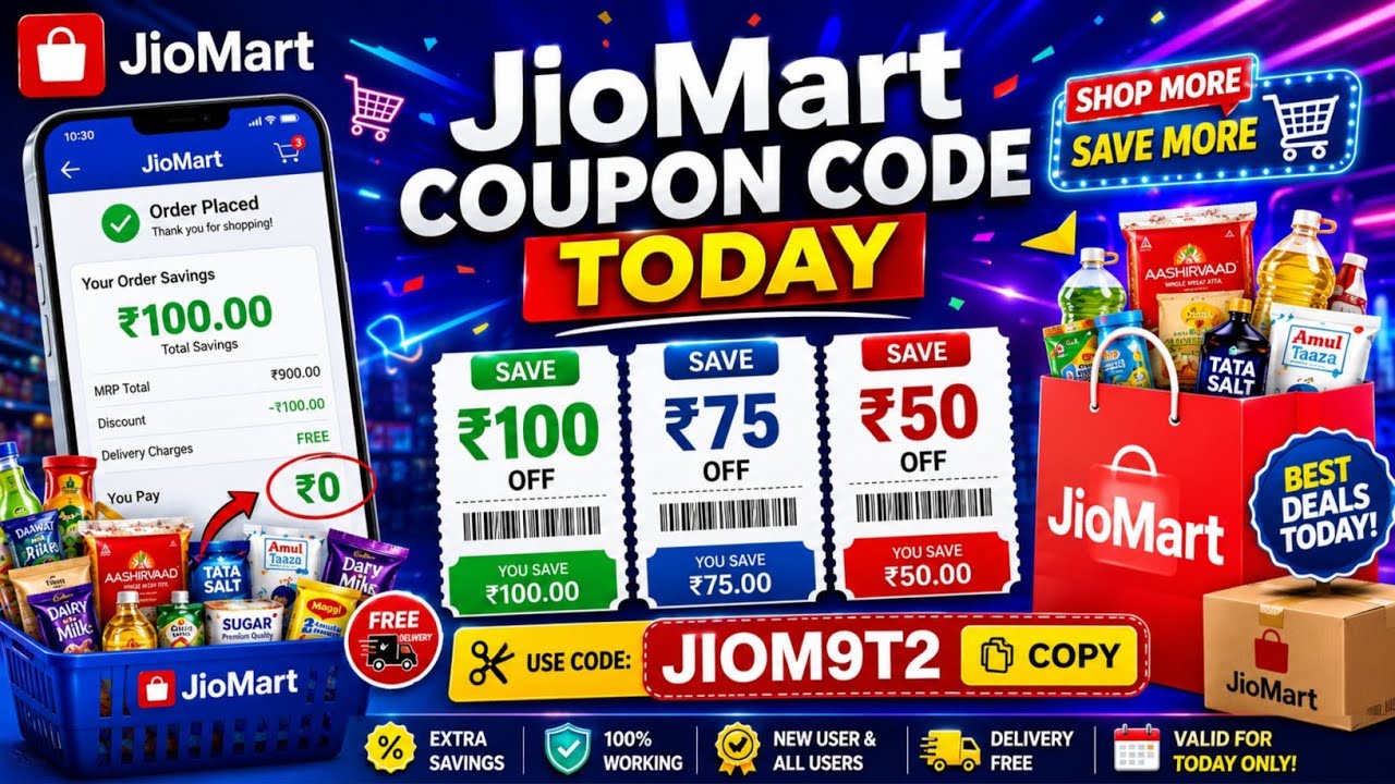 JioMart Coupon Code Today 2026 🔥 | New JioMart Coupon Code | ₹50 OFF Coupon Working