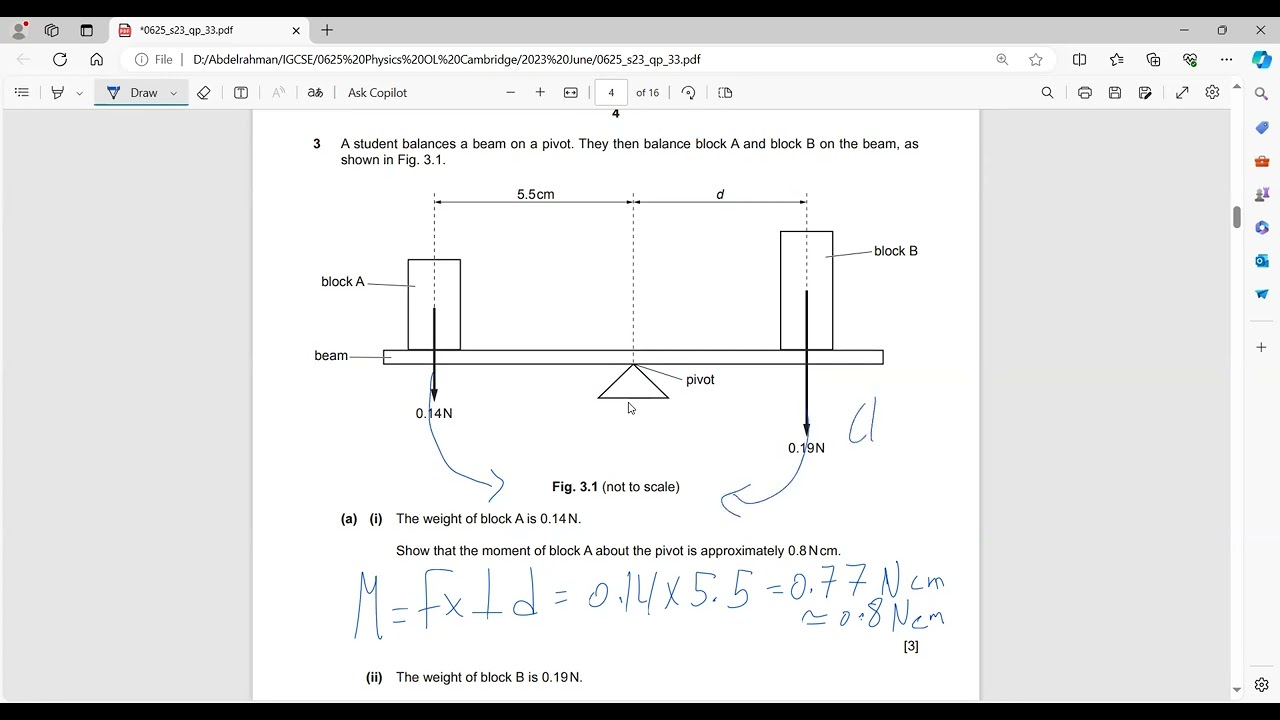 IGCSE Physics 0625/33/M/J/23