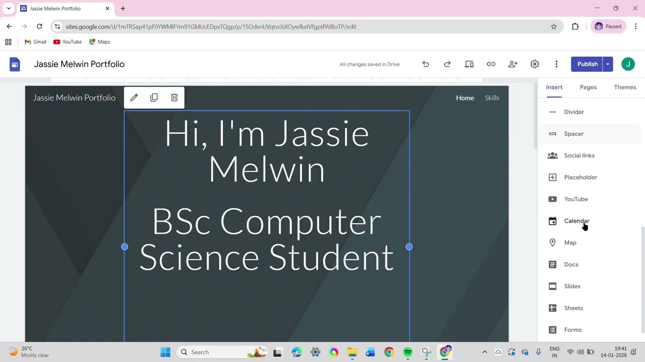 website creation on google sites
