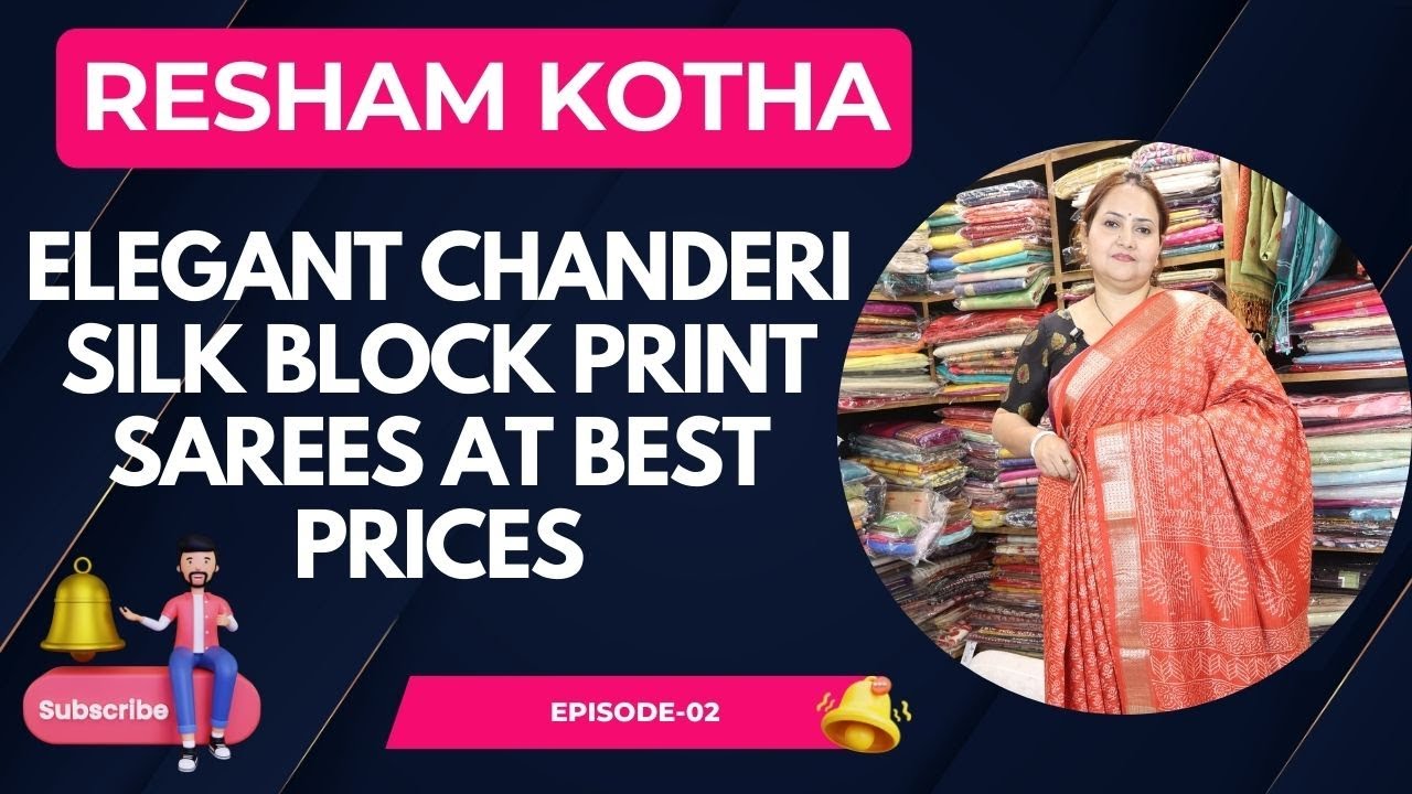 Elegant Chanderi Silk Block Print Sarees at Best Prices   | #Resham Kotha | Epi-02 | #shorts