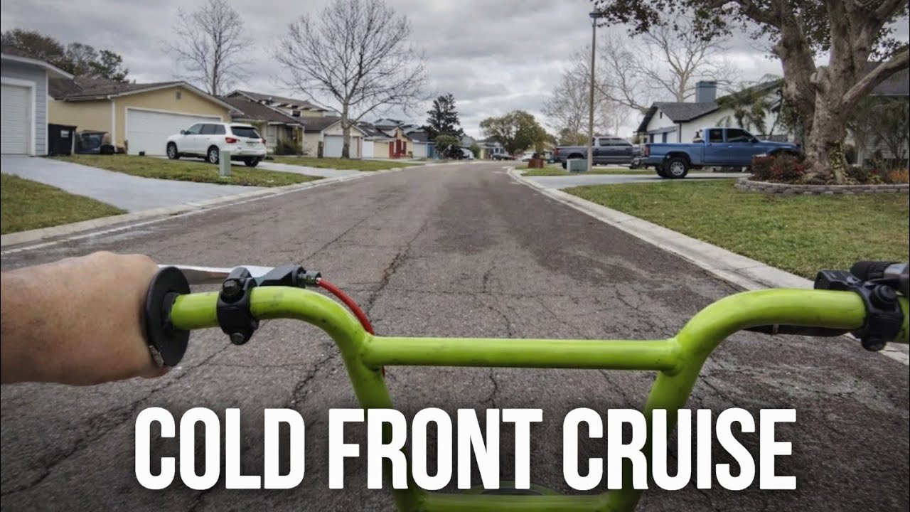 Cold Front Mini Bike Cruise | Calm POV Neighborhood Ride