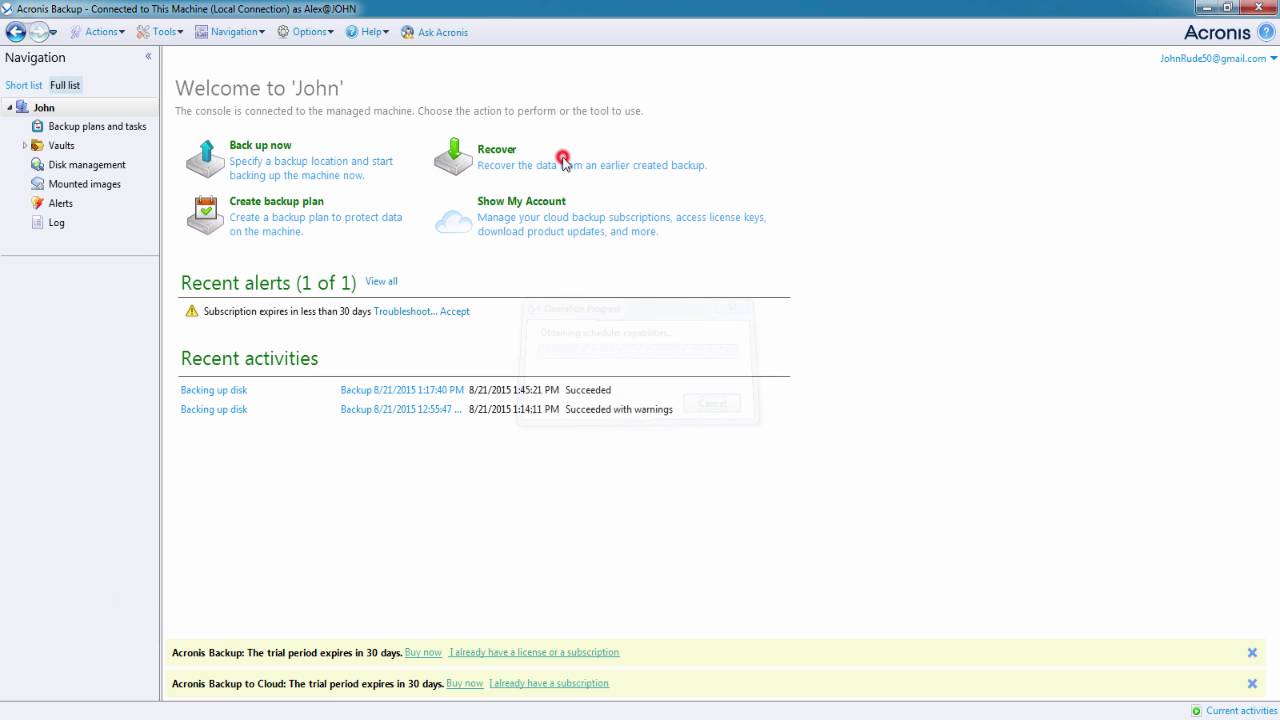 Acronis Backup for PC - Backup and Recovery
