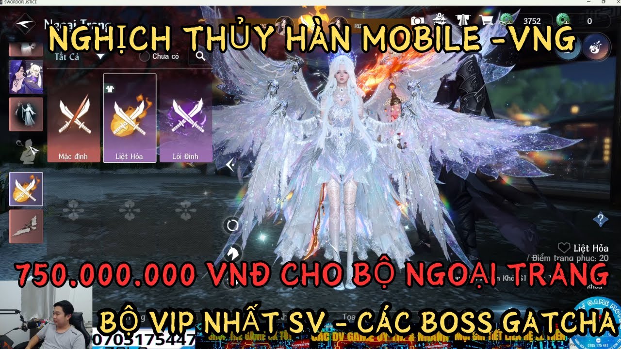 NGHỊCH THỦY HÀN MOBILE VNG - 750 TRIỆU VND CHO BỘ NGOẠI TRANG ĐẮT NHẤT -VỚI GIÁ XU NHƯ HIỆN TẠI