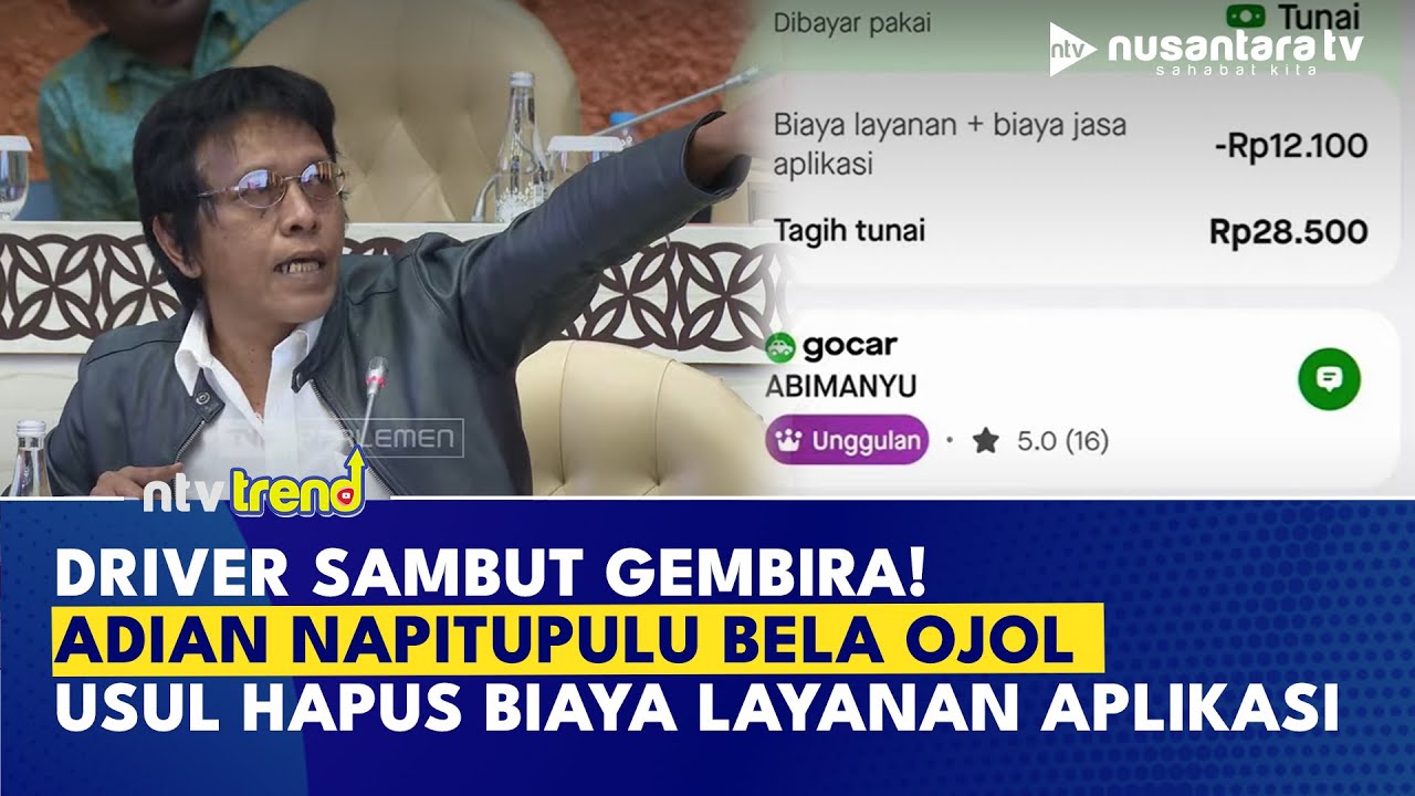 Adian Napitupulu Bela Ojol: Usul Hapus Biaya Aplikasi, Disambut Tepuk Tangan Driver | NTV