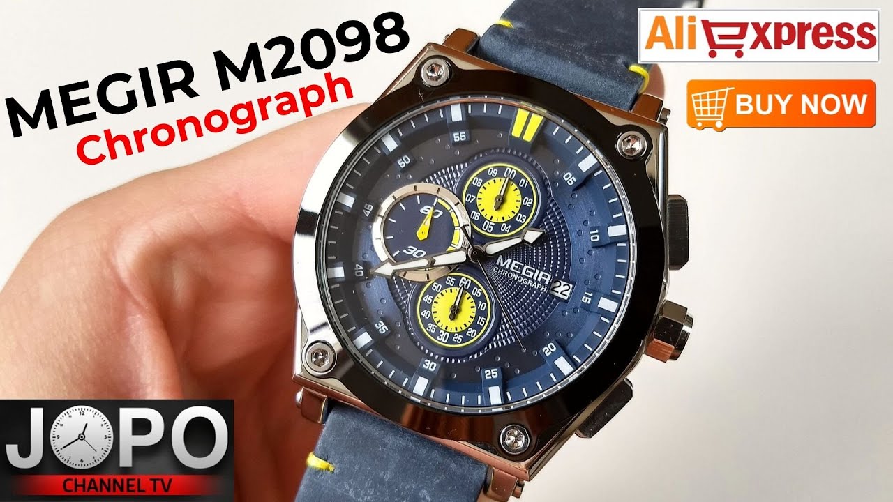 MEGIR M2098 Fashion Chronograph Watch│Megir Watch Review│Subtitles