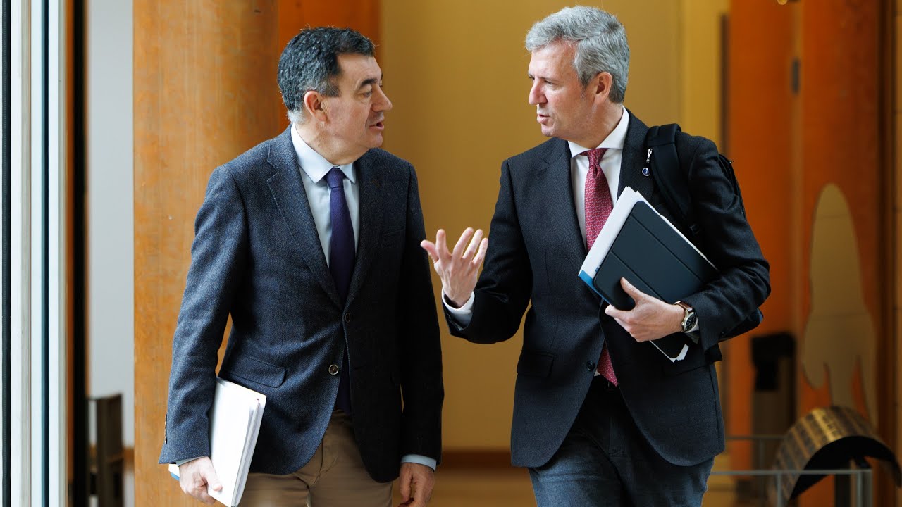 Rolda do presidente da Xunta, Alfonso Rueda, tras a reunión semanal do Goberno galego