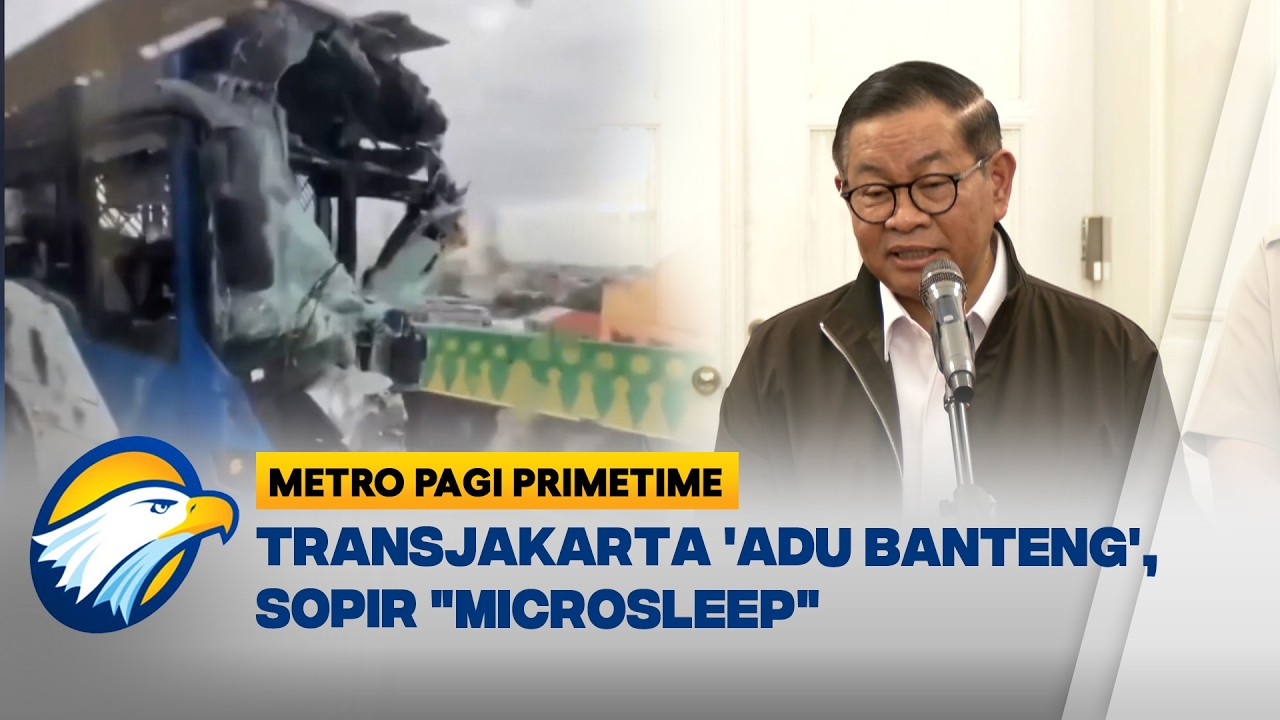 Sopir Diduga Alami Microsleep, Dua Bus TransJakarta Adu Banteng | Metro Pagi Primetime
