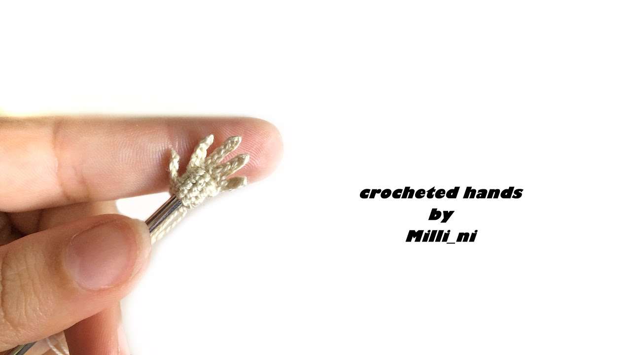 кукольная рука с пальцами крючком doll's hand with fingers crocheted by MILLI NI
