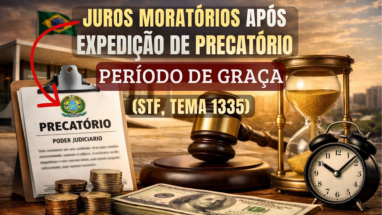 Juros moratórios após expedição de precatório (período de graça).  STF, Tema 1335 #enam