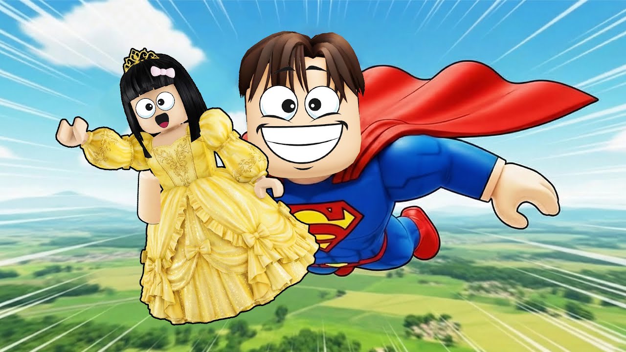 Yuta Mio Jadi Superman Terbang Ke Bulan Untuk Selamatkan Princess Tuan Putri | ROBLOX