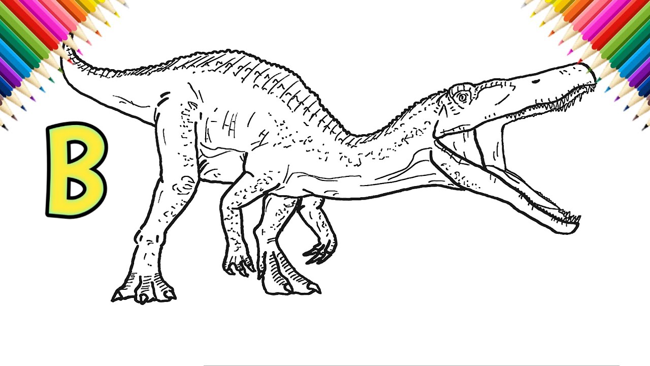 How to Draw Baryonyx | Step by Step