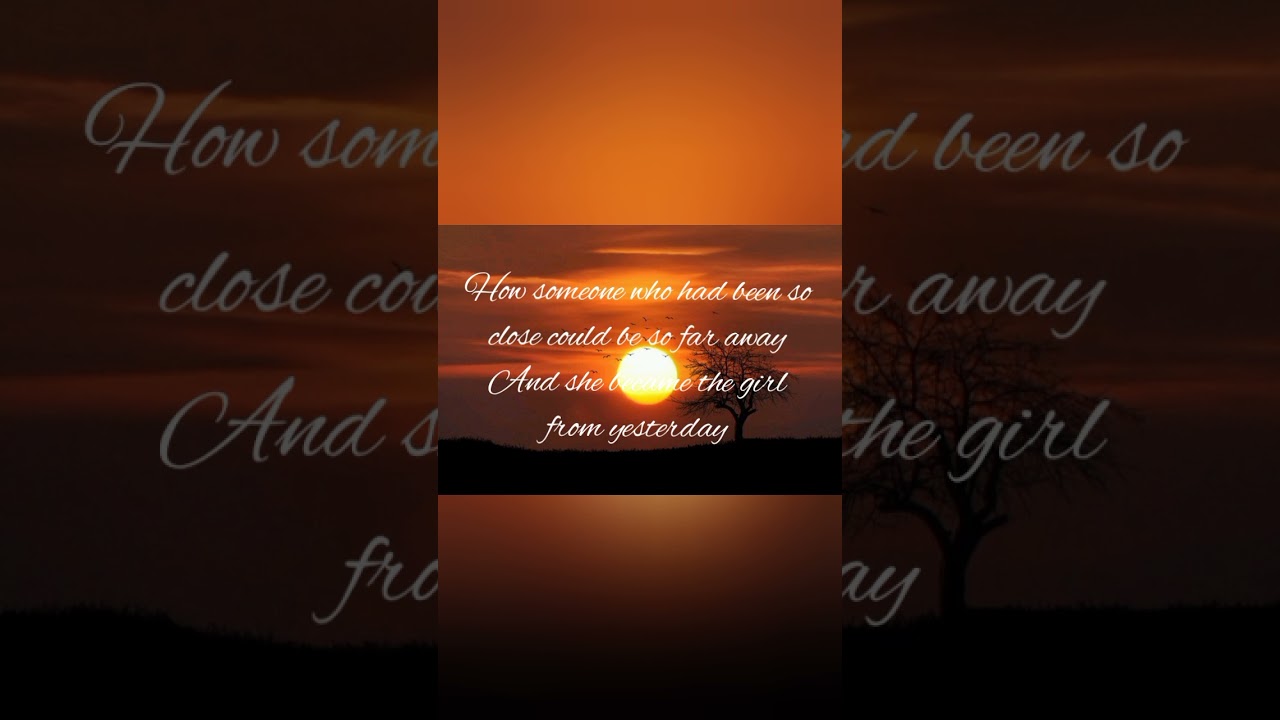 The Girl From Yesterday w/ Lyrics by The Eagles