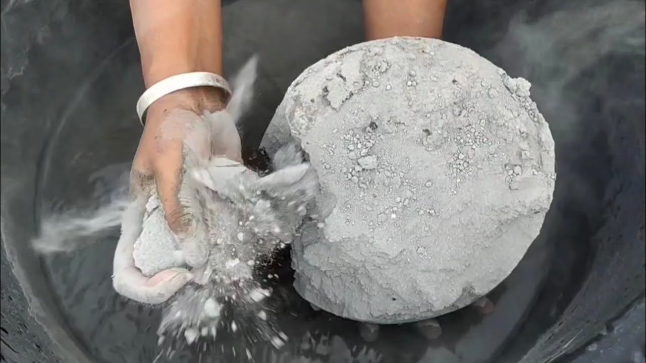Reformed pure cement water 💦 crumbling #ASMR