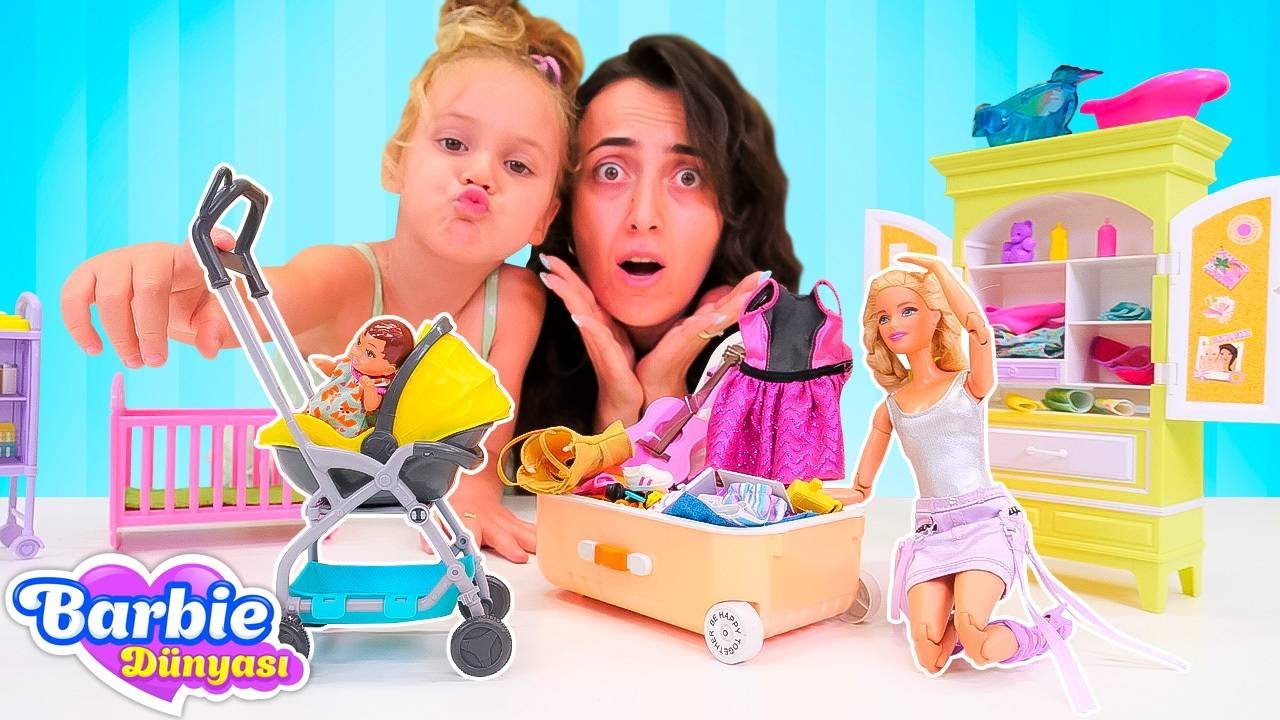 Kız çocuk videoları! Sevcan ve Derin - Barbie ve Chelsea! Kızlar için eğelnceli videolar!