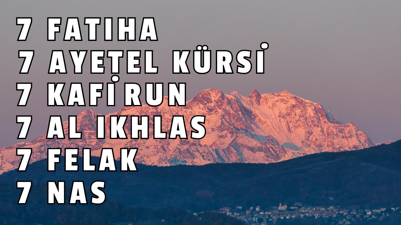 Koruyan Dualar: Ayetel Kürsi,Fatiha, Felak, Nas, Kafirun
