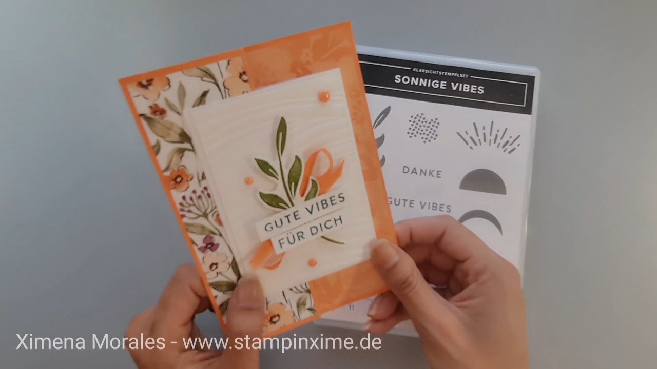 Gratis Stampin' Up! Workshop Juli - Teil 4 | 🔆 Sommerliche Fun Fold Karte mit Sonnige Vibes