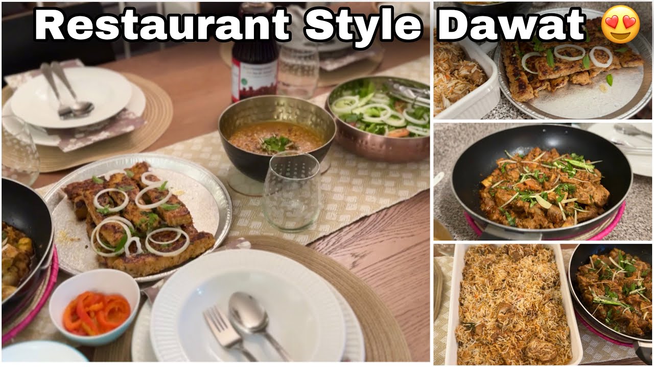 Complete Dawat Menu- An Impressive Dawat with 4 Restaurant Style Recipes- Jhatpat and Easy Recipes