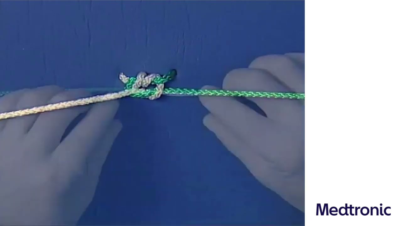 Medtronic Suture Knot Tying: The  surgeon knots