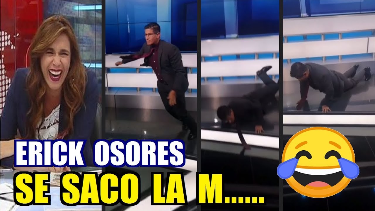 Erick Osores Se Resbala y Cae De Cara Al Piso