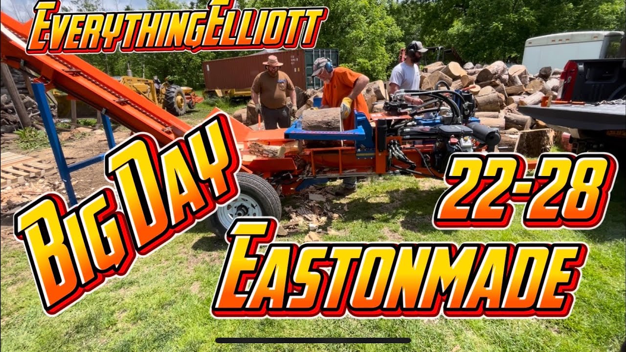 BIG Day with the Eastonmade 22-28. The FASTEST wood splitter I have ever seen!