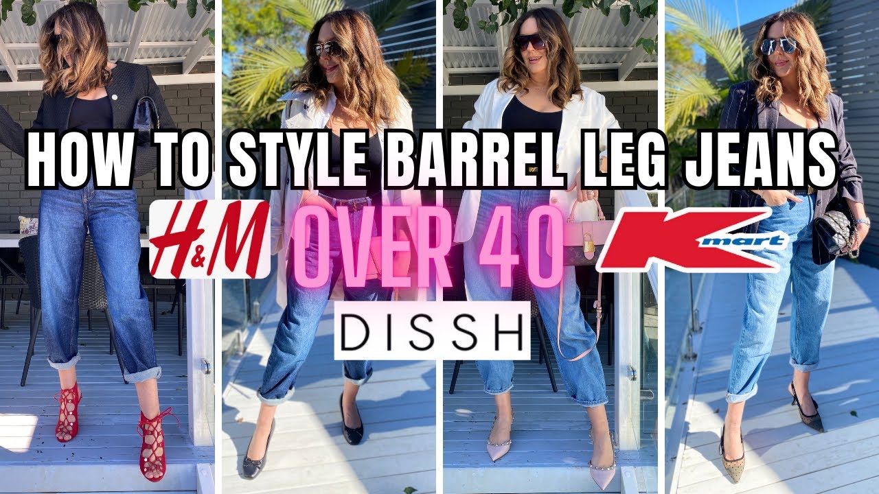 How To Style Barrel Leg Jeans Over 40 |H&M, DISSH & Kmart