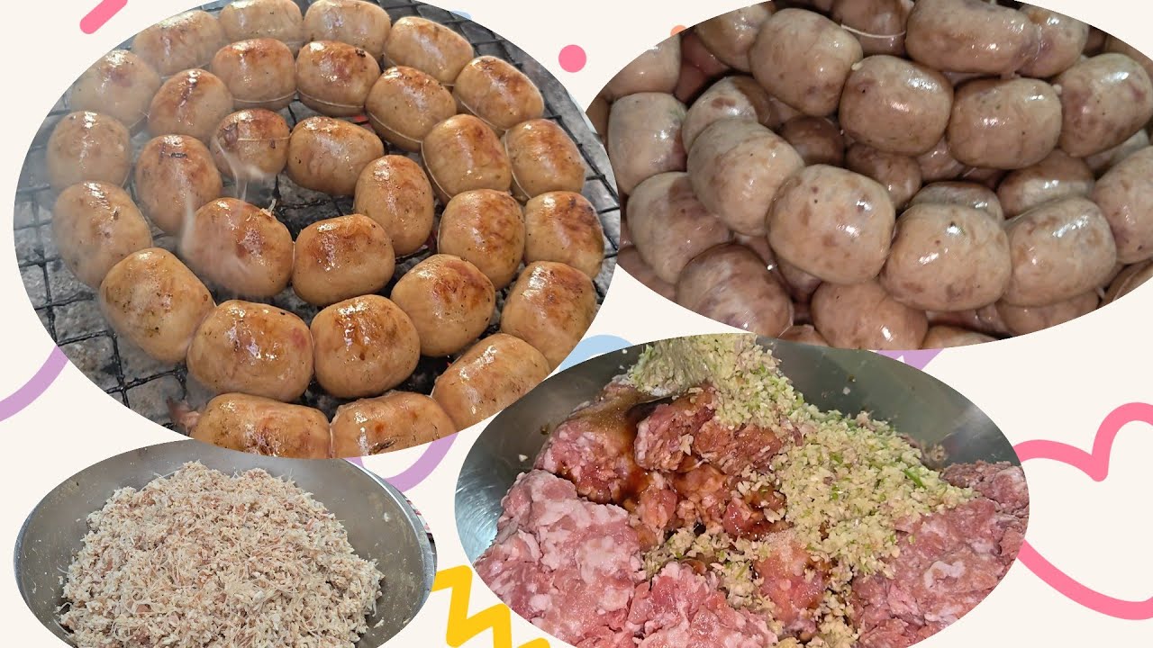 แจกสูตรทำใส้กรอกย่างทำกินทำขายครัวแม่ยงค์บ้านหมี่